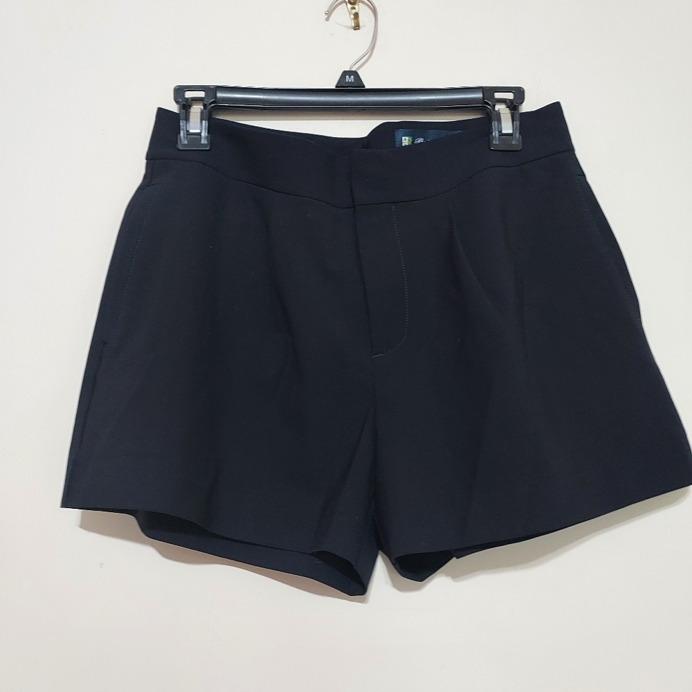 Outerknown Pleated Wool Blend Dark Blue Shorts Sz-6